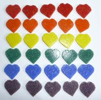 Vitreous glass hearts
